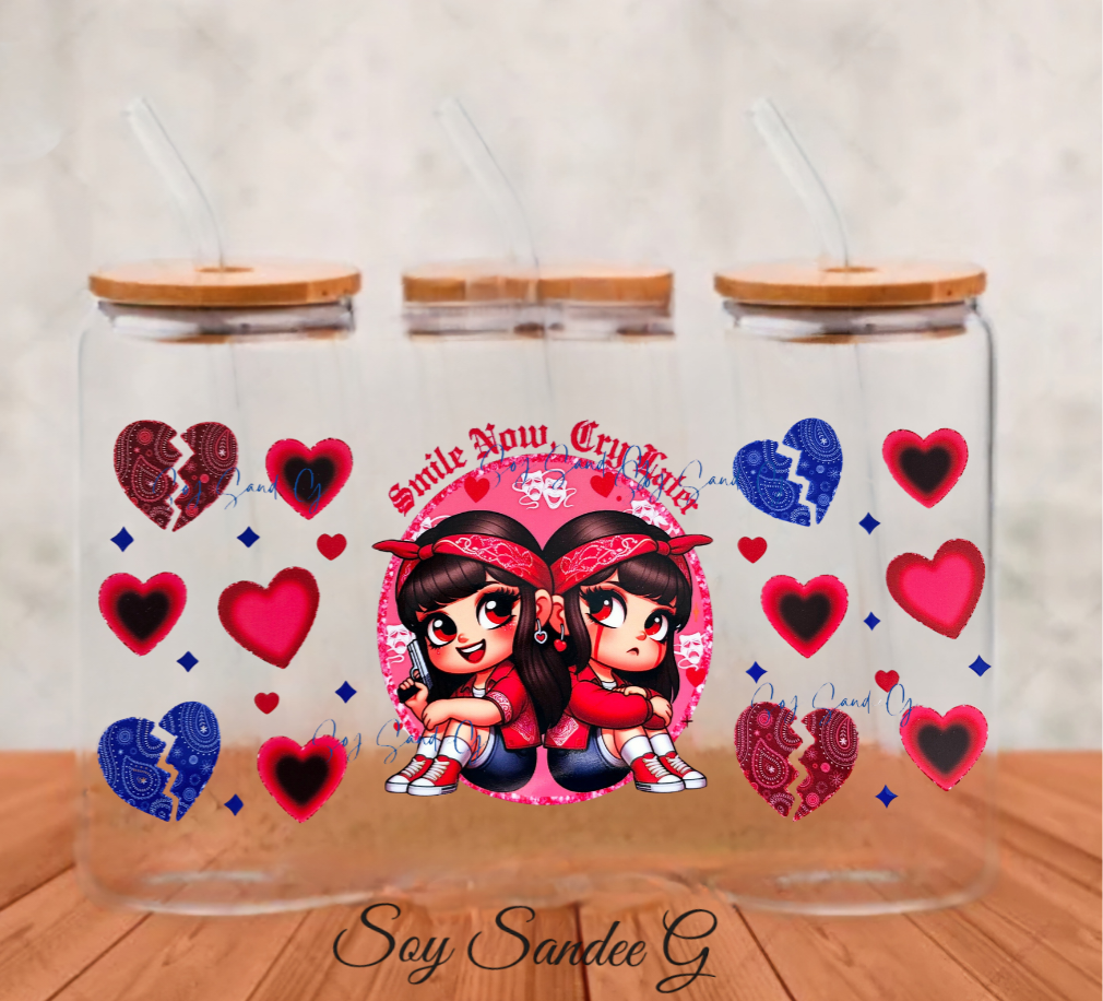 Sonríe ahora, llora después, envoltura UVDTF