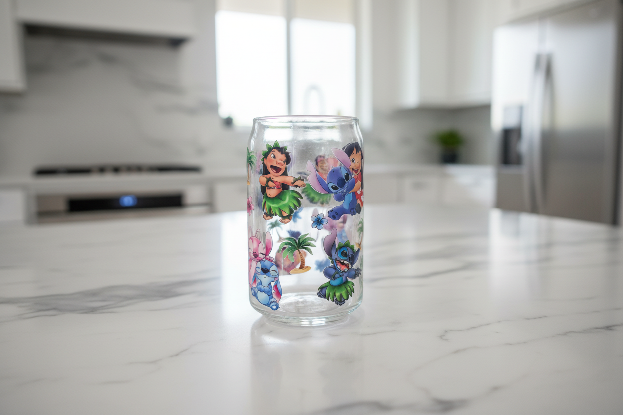 Stitch Luau - UVDTF Wrap for cups/hard surfaces sticker