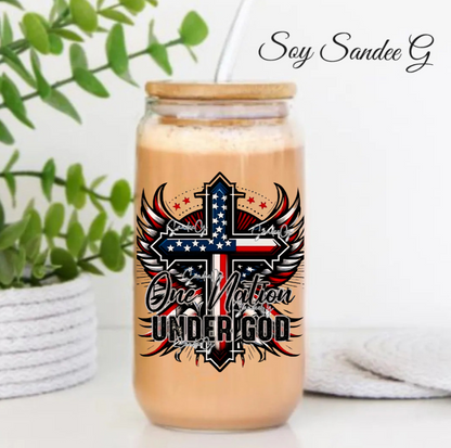 One Nation Under God - UVDTF Decal for cups/hard surfaces sticker