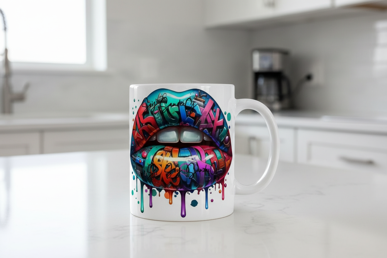 Graffiti Lips - UVDTF Decal for cups/hard surfaces sticker