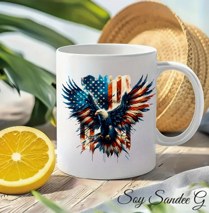 American Eagle & Flag - UVDTF Decal for cups/hard surfaces sticker