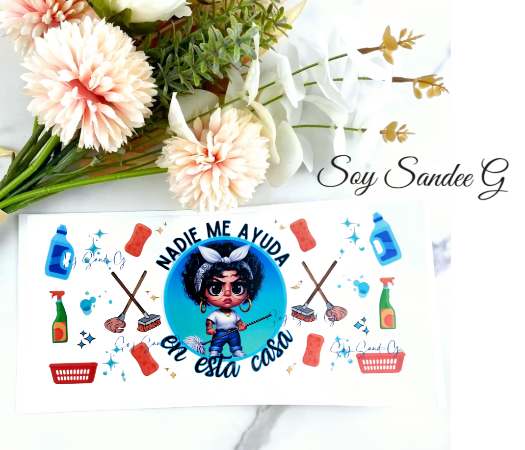 Nadie Me Ayuda (No One Helps Me) - UVDTF Wrap for cups/hard surfaces sticker