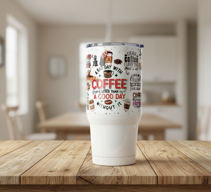 Coffee Quotes - UVDTF Wrap for cups/hard surfaces sticker