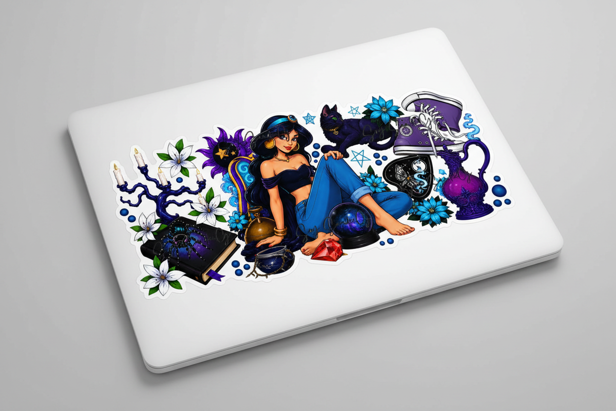 Jasmine #2 - UVDTF Wrap for cups/hard surfaces sticker