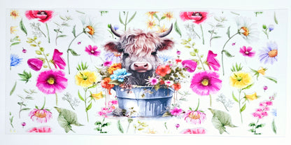 Highland Cow #10 - UVDTF Wrap for cups/hard surfaces sticker