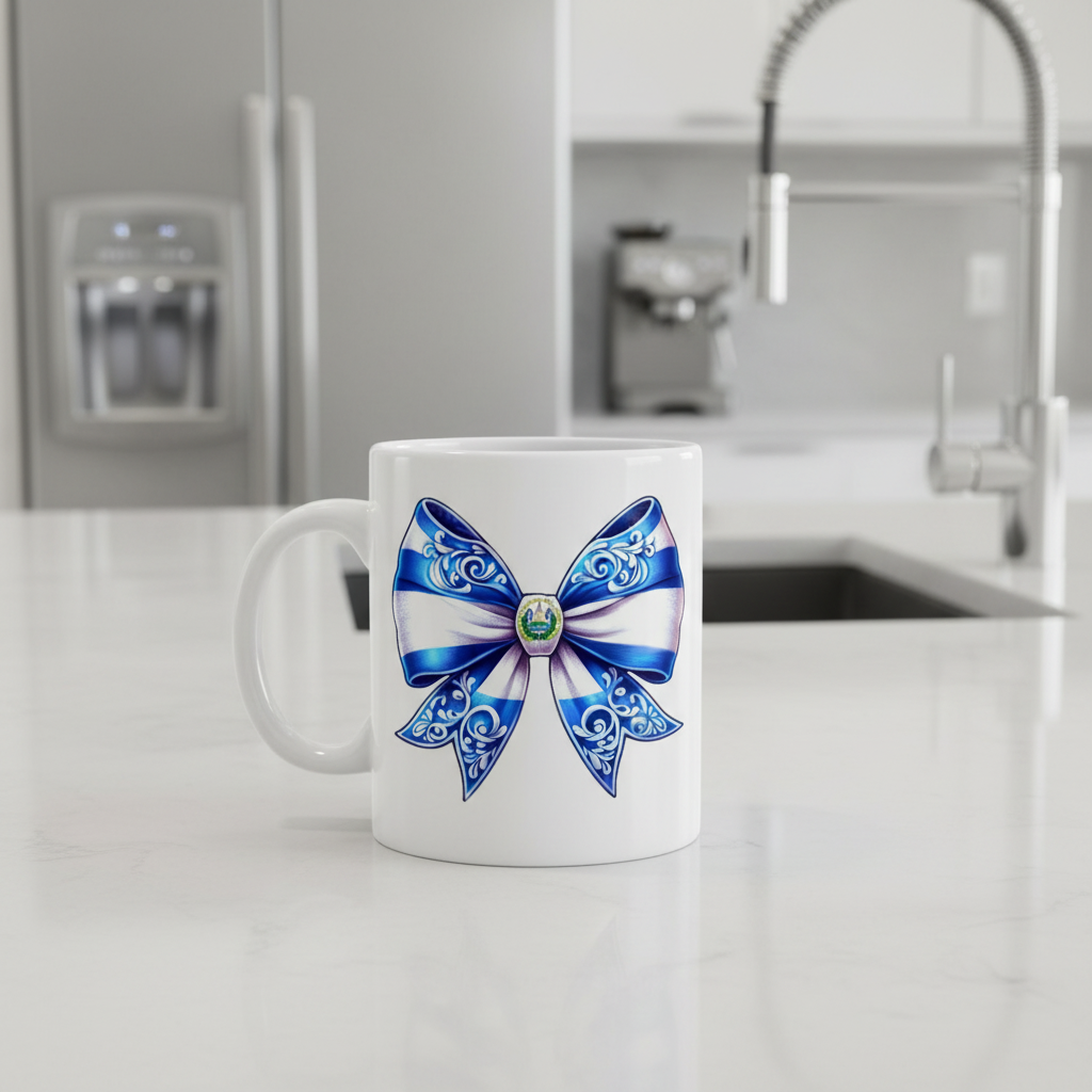 El Salvador Coquette Bow - UVDTF Decal for cups/hard surfaces sticker