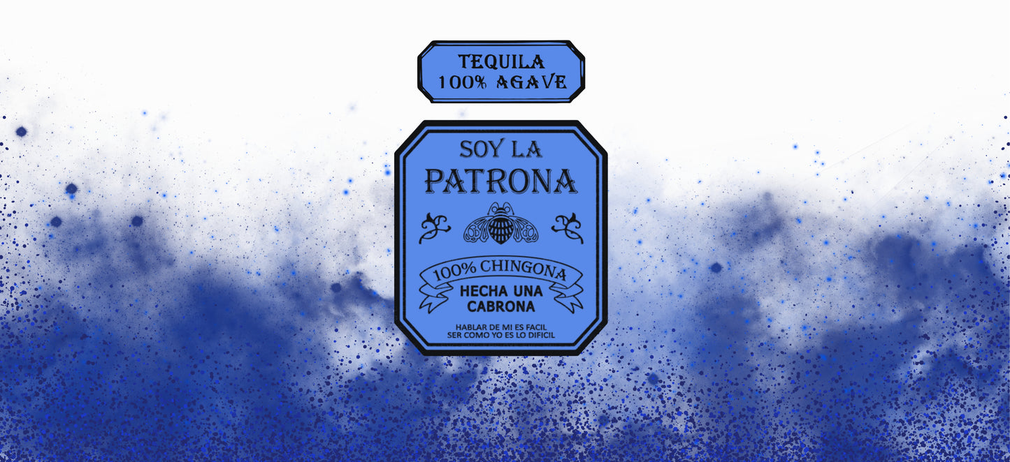 Envoltura UVDTF de tequila azul