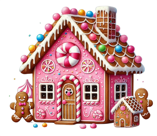 Pink Gingerbread House - UVDTF Decal