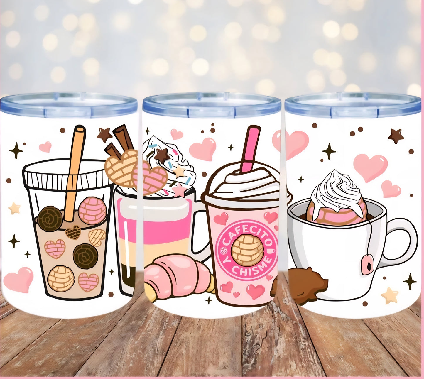 Cafecito y Chisme Mug - UVDTF Wrap for cups/hard surfaces sticker