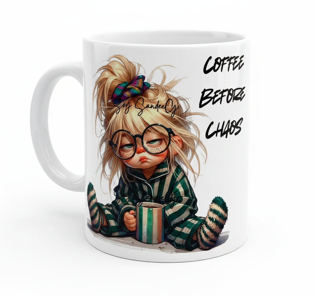 Coffee Before Chaos - UVDTF Wrap for cups/hard surfaces sticker