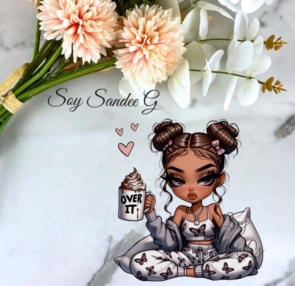 Over It Cutie - UVDTF Decal for cups/hard surfaces sticker