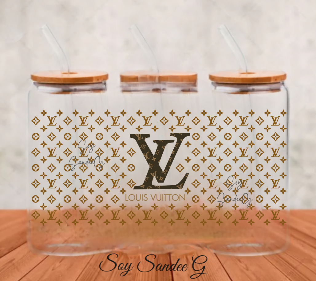 Louis Vuitton Light Brown - UVDTF Wrap for cups/hard surfaces sticker
