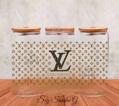 Louis Vuitton Light Brown - UVDTF Wrap for cups/hard surfaces sticker
