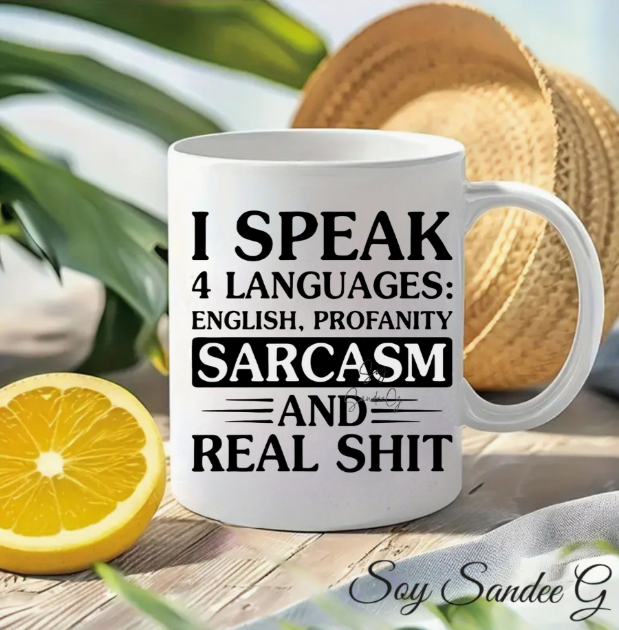 I Speak 4 Languages - UVDTF Decal for cups/hard surfaces sticker