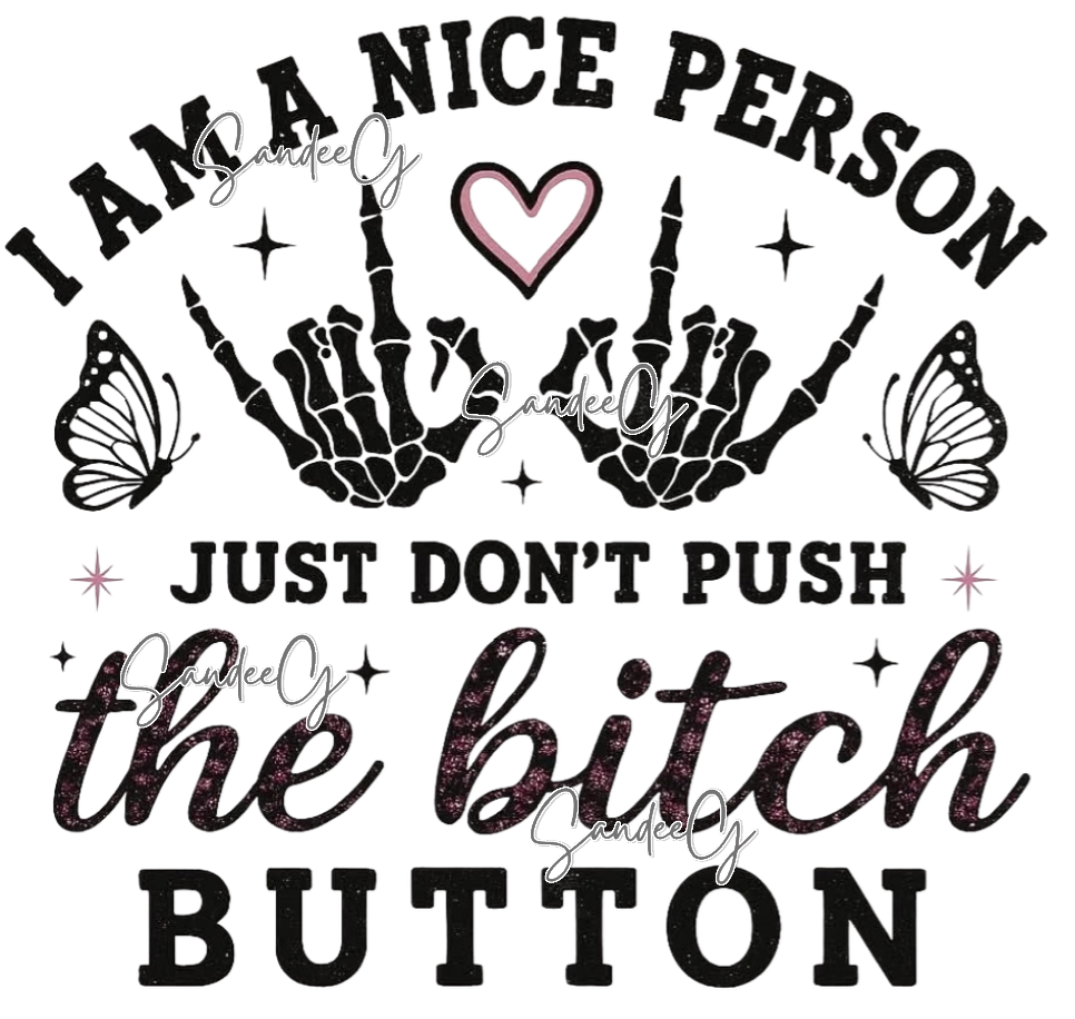 I Am A Nice Person - UVDTF Decal for cups/hard surfaces sticker