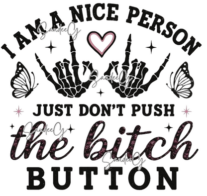 I Am A Nice Person - UVDTF Decal for cups/hard surfaces sticker