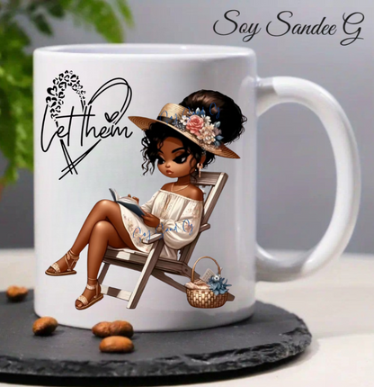 Shhh... No me hables hasta que mi taza esté vacía Calcomanía UVDTF