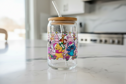 Christmas Friends (Pink) - UVDTF Wrap for cups/hard surfaces sticker