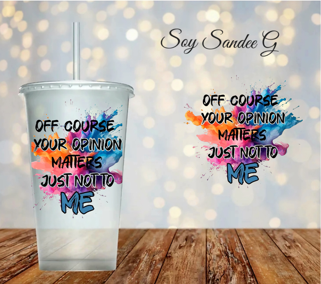 Off Course Your Opinion Matters - UVDTF Decal for cups/hard surfaces sticker