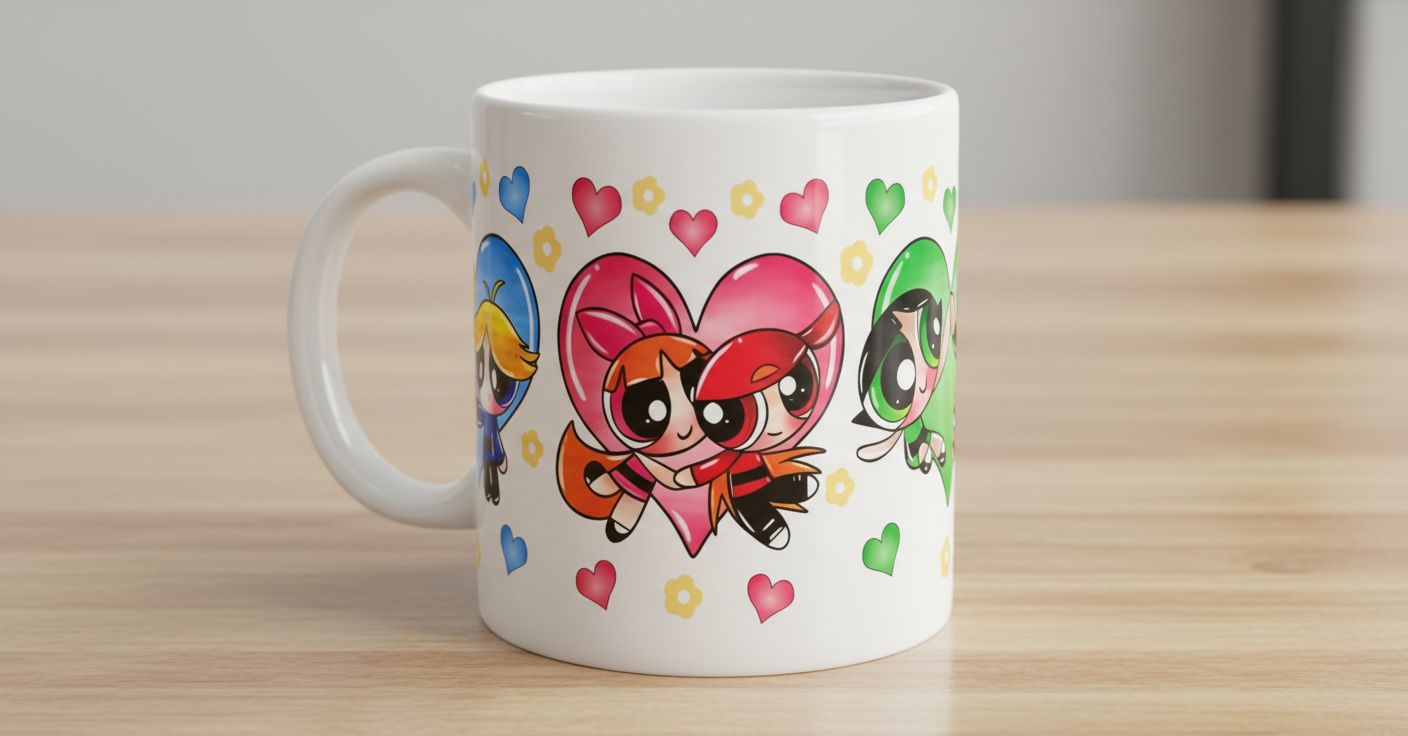 Envoltura UVDTF de Power Puff Couples