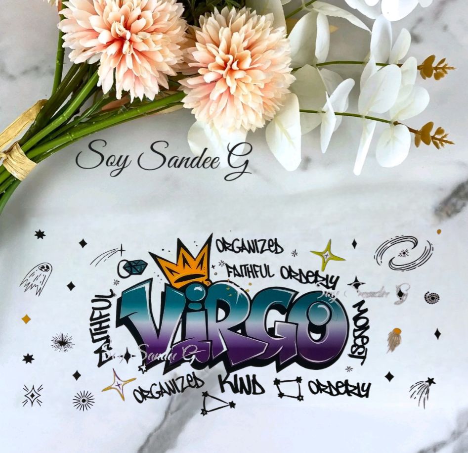 Graffiti Virgo - UVDTF Wrap for cups/hard surfaces sticker