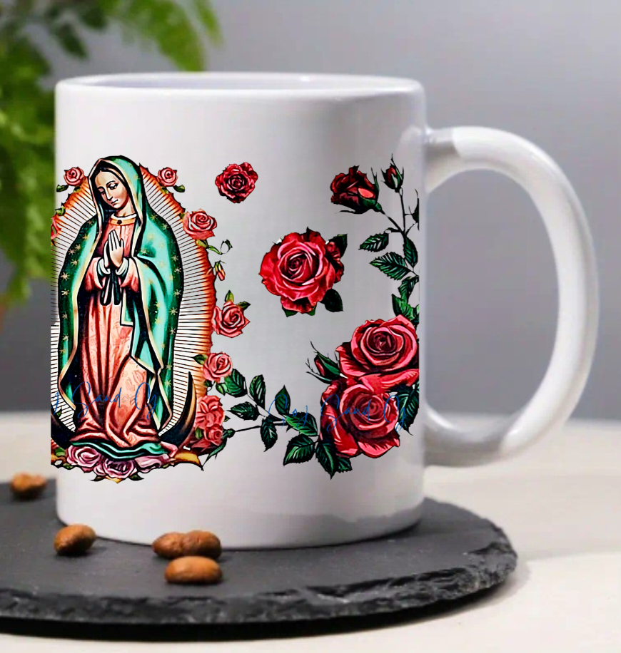 Virgen de Guadalupe & Roses #2 - UVDTF Wrap for cups/hard surfaces