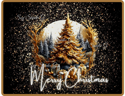 Golden Merry Christmas - UVDTF Decal for cups/hard surfaces sticker