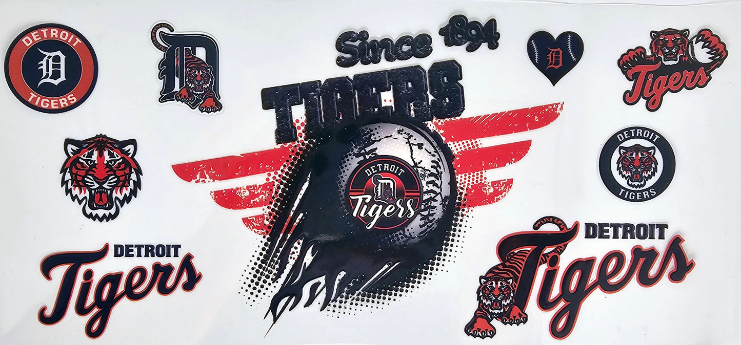 Detroit Tigers - UVDTF Wrap for cups/hard surfaces sticker