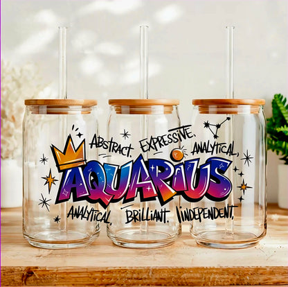 Graffiti Aquarius - UVDTF Wrap for cups/hard surfaces sticker