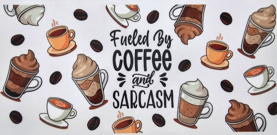 Impulsado por el café y el sarcasmo UVDTF