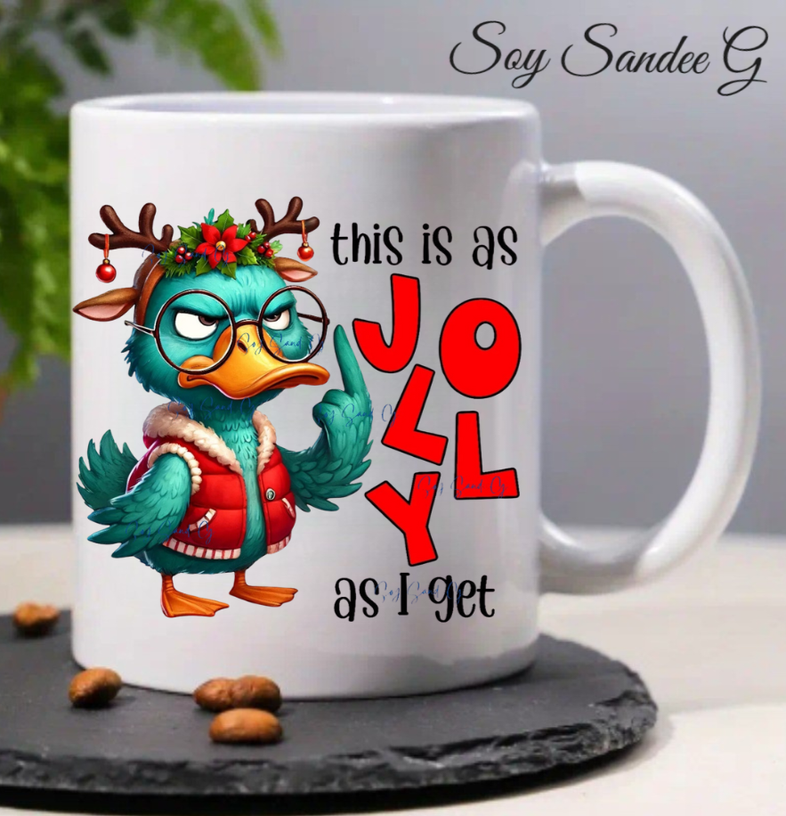 This is as Jolly as I Get - UVDTF Decal for cups/hard surfaces sticker