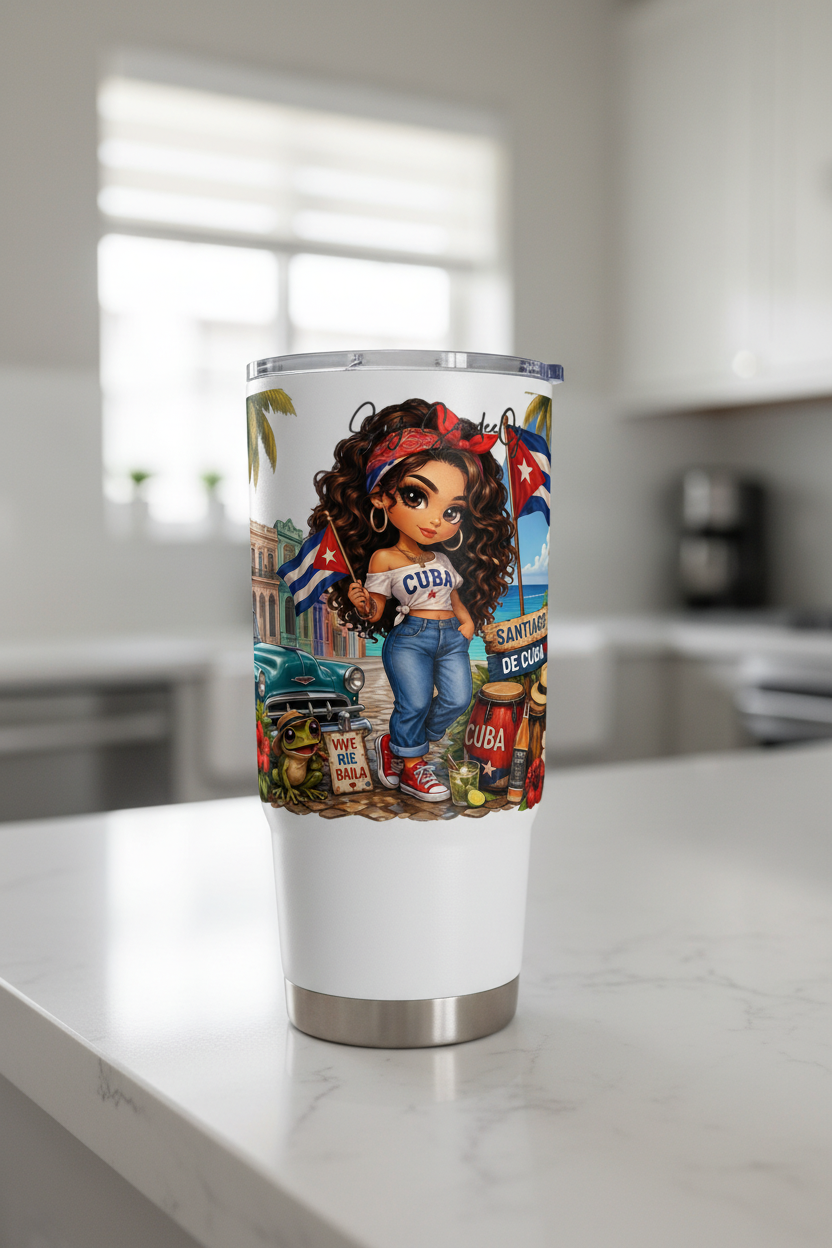Cuba Santiago de Cuba - UVDTF Wrap for cups/hard surfaces sticker