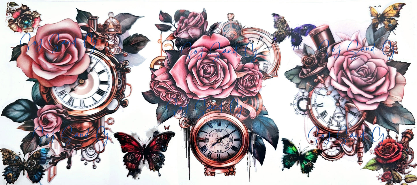 Envoltura UVDTF de rosas en el tiempo