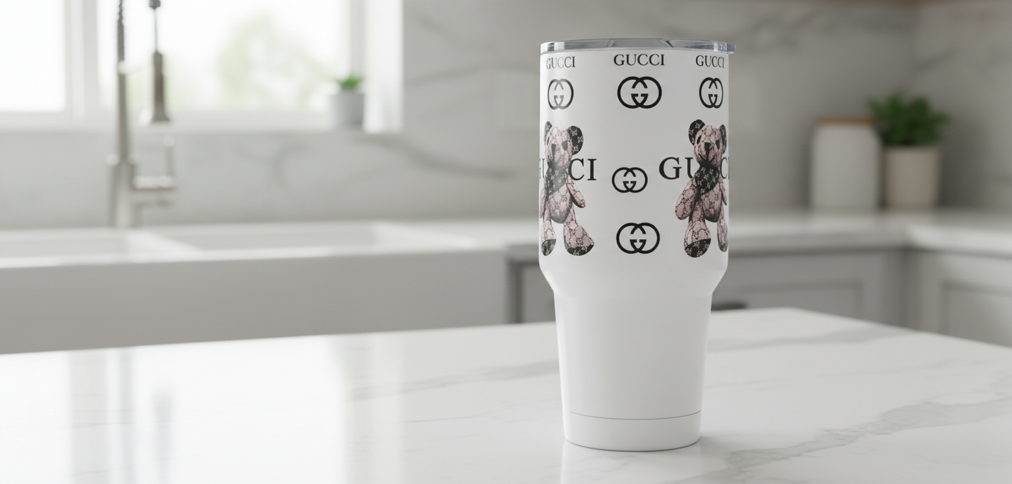 Gucci Bear - UVDTF wrap for cups/hard surfaces sticker