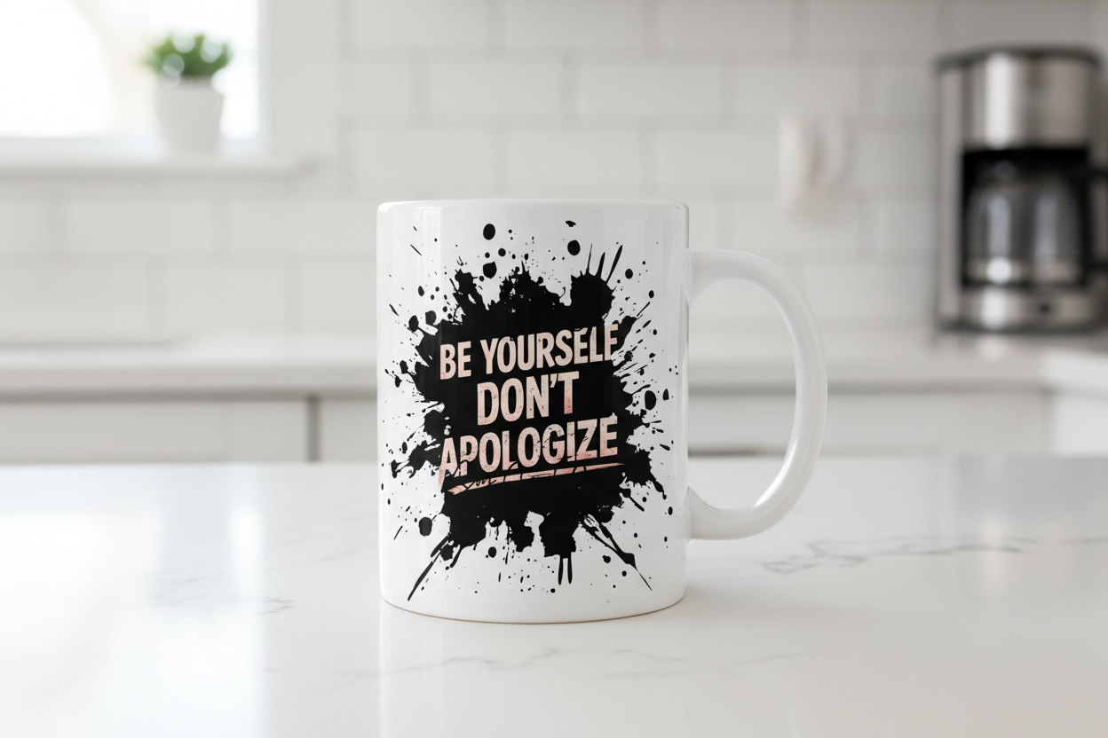 Be Yourself Don't Apologize - UVDTF Decal for cups/hard surfaces sticker