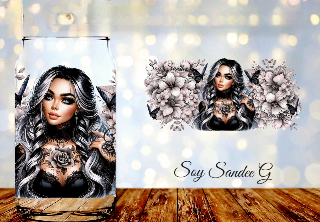 Black Rose Cutie - UVDTF Wrap for cups/hard surfaces sticker