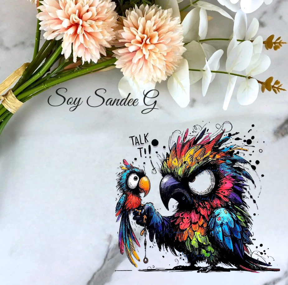 Colorful Birds - UVDTF Decal for cups/hard surfaces sticker