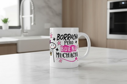 Borracha Pero Buena Muchacha (A Drunk but a Good Girl) - UVDTF Wrap for cups/hard surfaces sticker