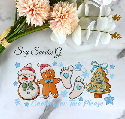 Cookies for Two Please (Blue) - UVDTF Wrap for cups/hard surfaces sticker