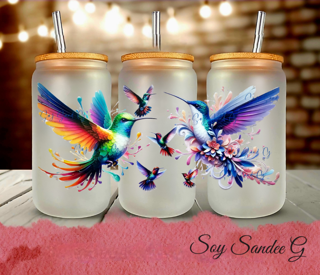 Hummingbirds - UVDTF Wrap for cups/hard surfaces sticker