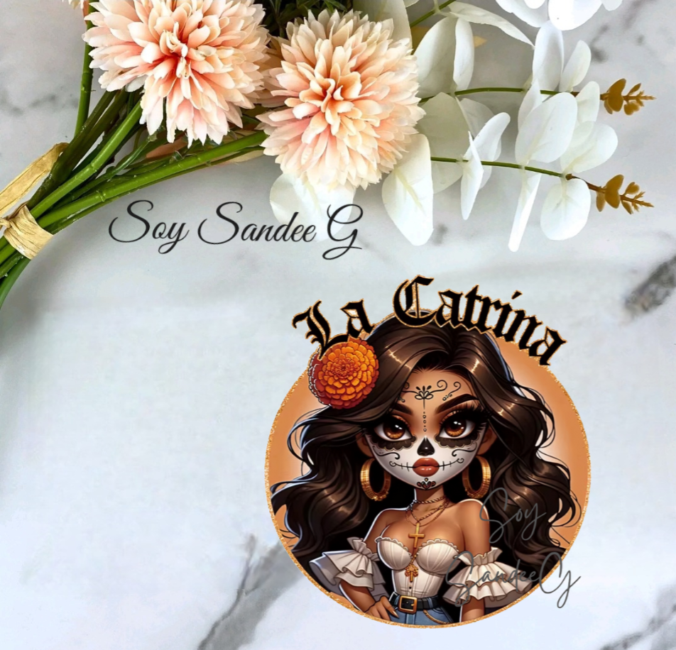 La Catrína Skully - UVDTF Decal for cups/hard surfaces sticker