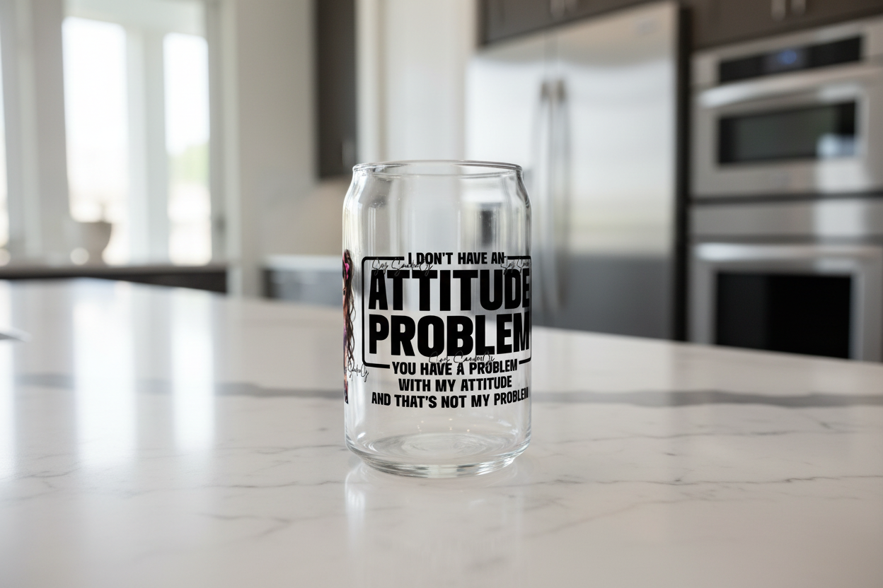 Attitude Problem - UVDTF Wrap for cups/hard surfaces sticker