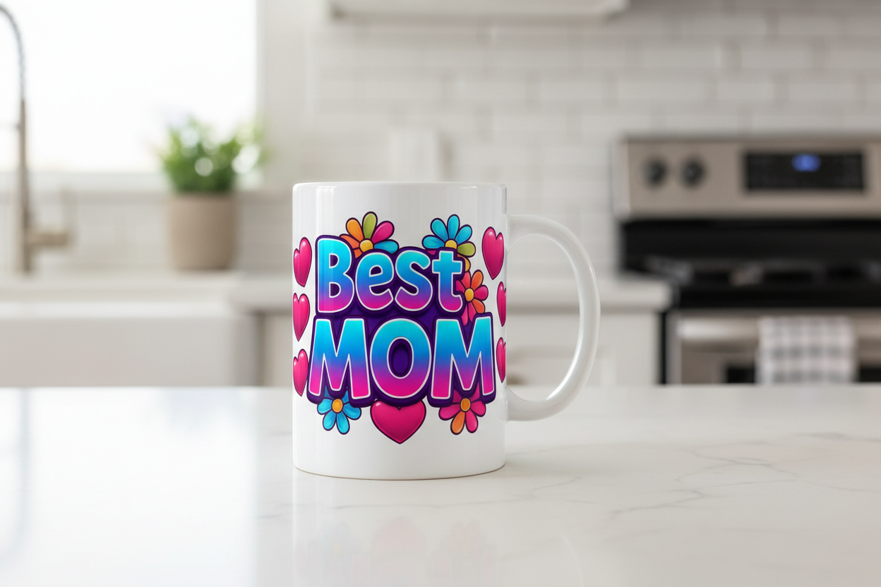 Best Mom #2 - UVDTF wrap for cups/hard surfaces sticker