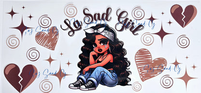 La Sadgirl Brown - UVDTF Wrap for cups/hard surfaces sticker