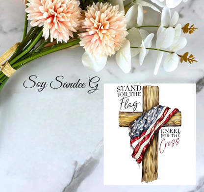 Stand for the Flag Cross - UVDTF Decal for cups/hard surfaces sticker