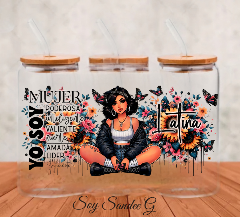 Yo Soy Mujer Latina (I'm a Latin Woman) - UVDTF Wrap for cups/hard surfaces sticker