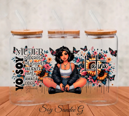 Yo Soy Mujer Latina (I'm a Latin Woman) - UVDTF Wrap for cups/hard surfaces sticker