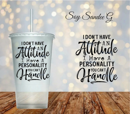 No tengo actitud... Calcomanía UVDTF