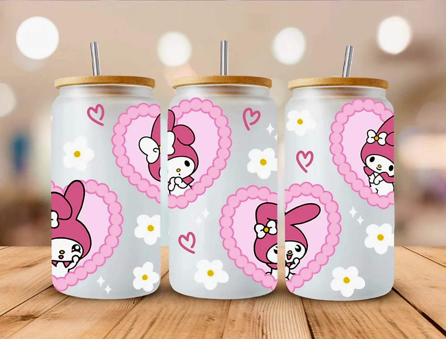 My Melody Pink Hearts - UVDTF Wrap for cups/hard surfaces