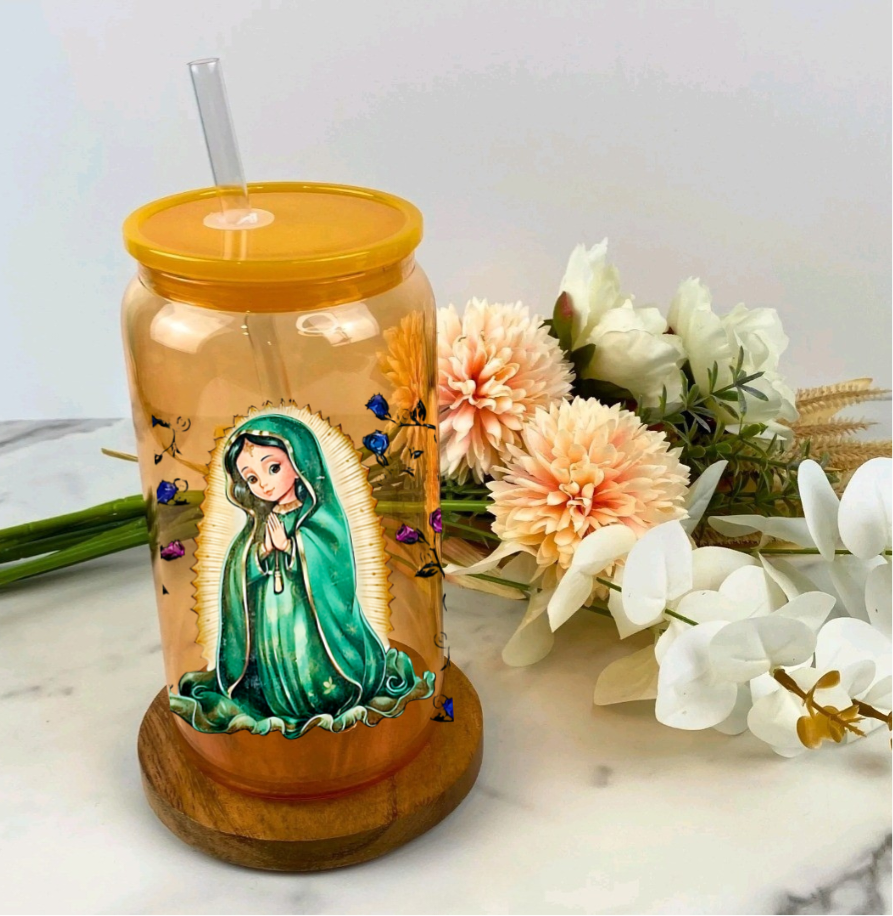 Virgen de Guadalupe Green Dress- UVDTF Wrap for cups/hard surfaces